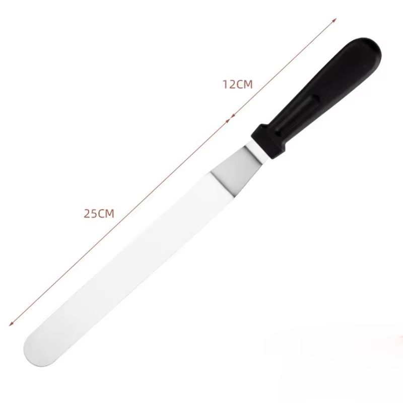 Stainless Steel Cake Decorating Angled Spatula Set 3 Piece 6 In 8 In 10 In Multi Function Frosting  8