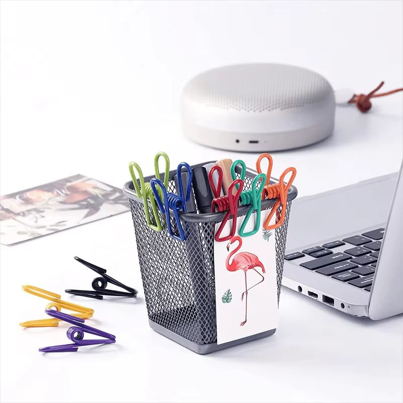 10 Piece PVC Coated Steel Clips For Sealing Food Bags Chips Durable Kitchen And Dining Accessories 3