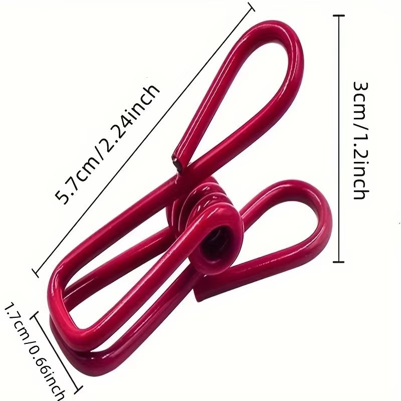 10 Piece PVC Coated Steel Clips For Sealing Food Bags Chips Durable Kitchen And Dining Accessories 4
