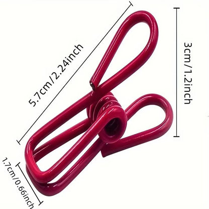 10 Piece PVC Coated Steel Clips For Sealing Food Bags Chips Durable Kitchen And Dining Accessories 4