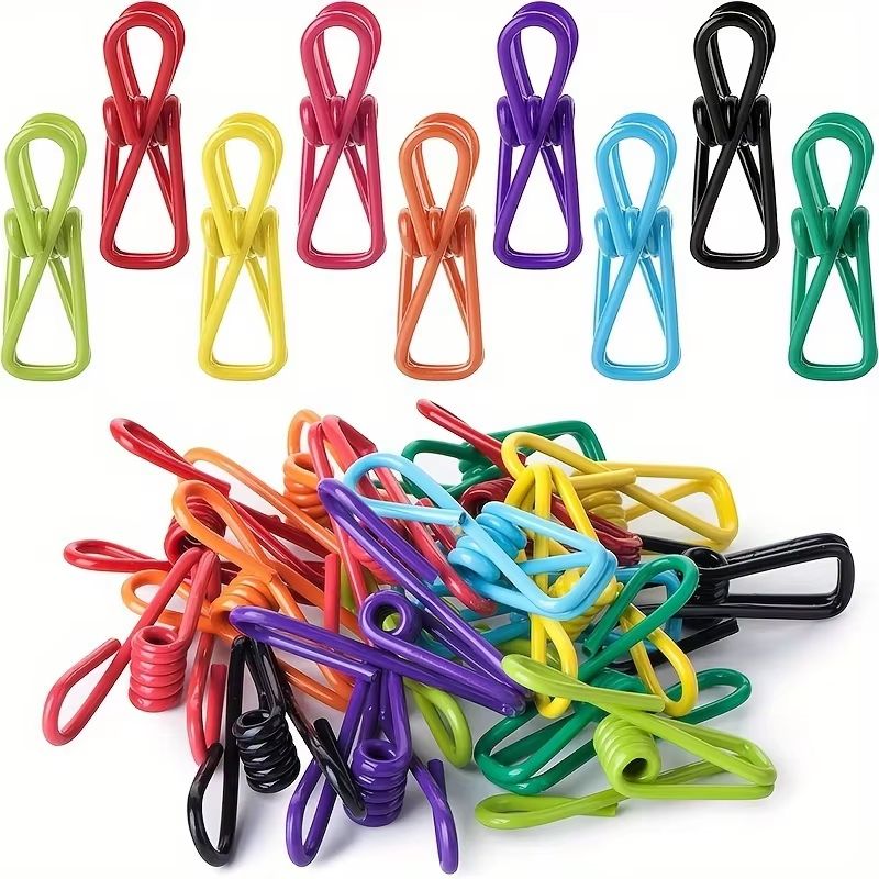 10 Piece PVC Coated Steel Clips For Sealing Food Bags Chips Durable Kitchen And Dining Accessories 5