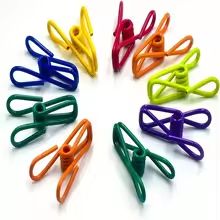 10 Piece PVC Coated Steel Clips For Sealing Food Bags Chips Durable Kitchen And Dining Accessories 6