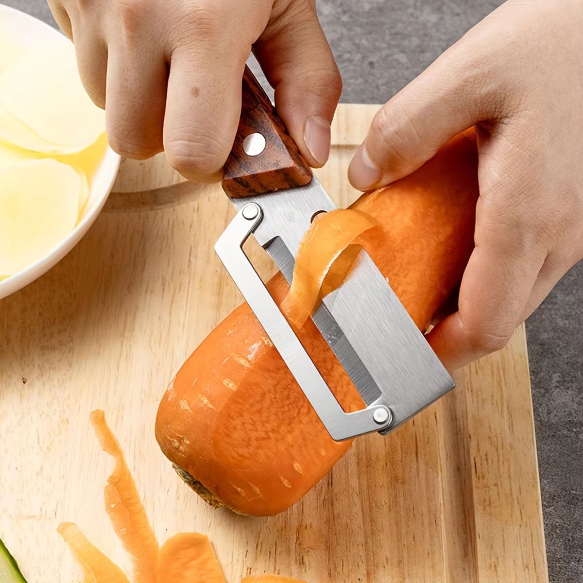 Stainless Steel Cane Peeler All Steel Kitchen Peeler Fruit Rack Peeler Wine Opener 2 In 1 Kitchen G 2
