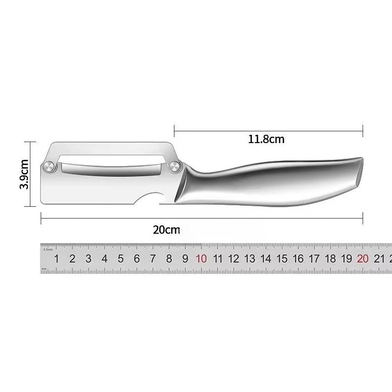 Stainless Steel Cane Peeler All Steel Kitchen Peeler Fruit Rack Peeler Wine Opener 2 In 1 Kitchen G 5