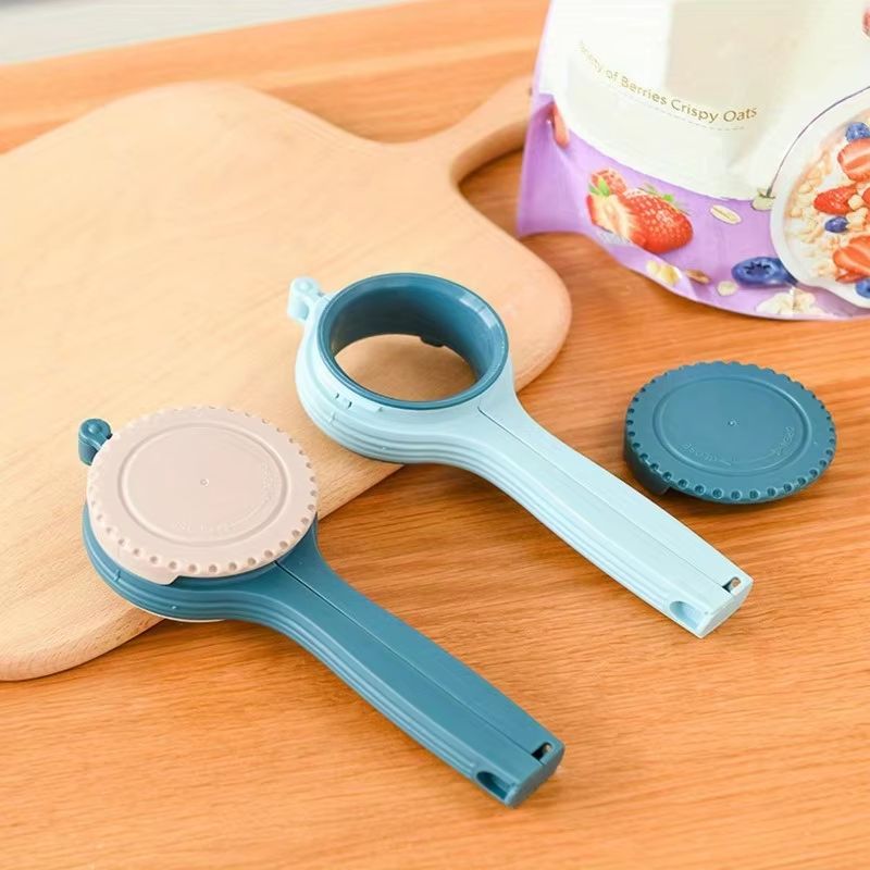 Food Storage Bag Sealing Clip With Pour Spout Snack Candy Storage Fresh Clamp Kitchen Organizer 2
