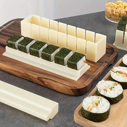 3 Piece Sushi Maker Equipment Kit Plastic Sushi Rolls Mold Round Square Heart Shaped Sushi Tools Ca 4