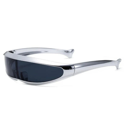 Futuristic Electroplated One Piece Sunglasses 9