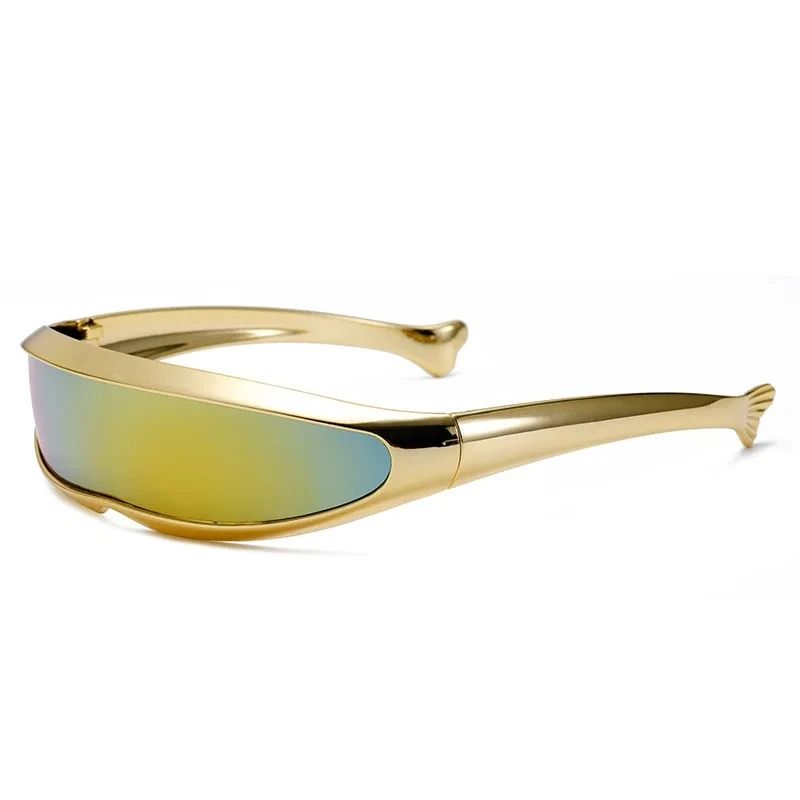 Futuristic Electroplated One Piece Sunglasses 6