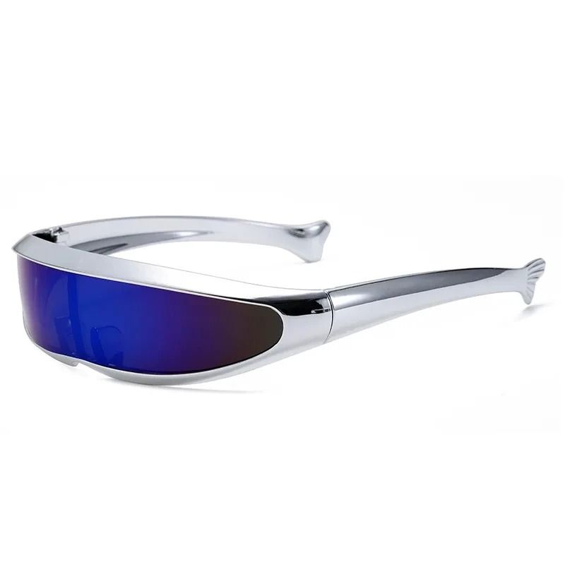 Futuristic Electroplated One Piece Sunglasses 7