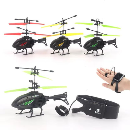 Watch Wrist Hand Controlled Induction Aircraft Impact Resistant Helicopter With Lighting Rechargeable Mini RC Drone