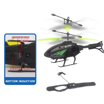 Watch Wrist Hand Controlled Induction Aircraft Impact Resistant Helicopter With Lighting Rechargeab 1