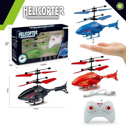 Remote Control Induction Helicopter Dual Mode Suspended Aircraft With Lighting Anti Drop Collision  5