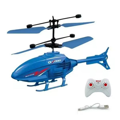 Remote Control Induction Helicopter Dual Mode Suspended Aircraft With Lighting Anti Drop Collision  8
