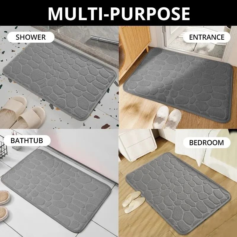 Embossed Memory Foam Pebble Floor Mat 1