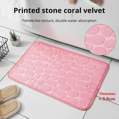 Embossed Memory Foam Pebble Floor Mat 2