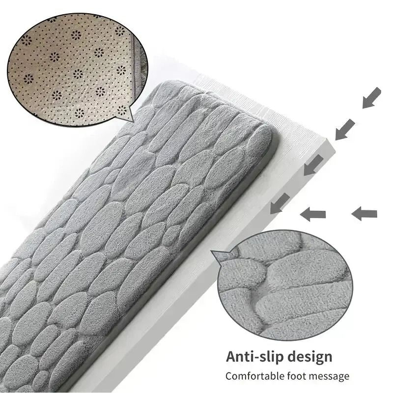 Embossed Memory Foam Pebble Floor Mat 4