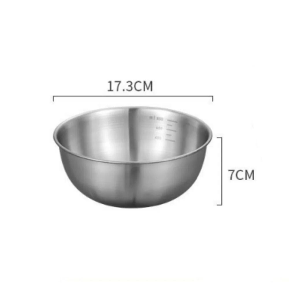 Stainless Steel Mixing Bowl Set With Measurement Scale 8