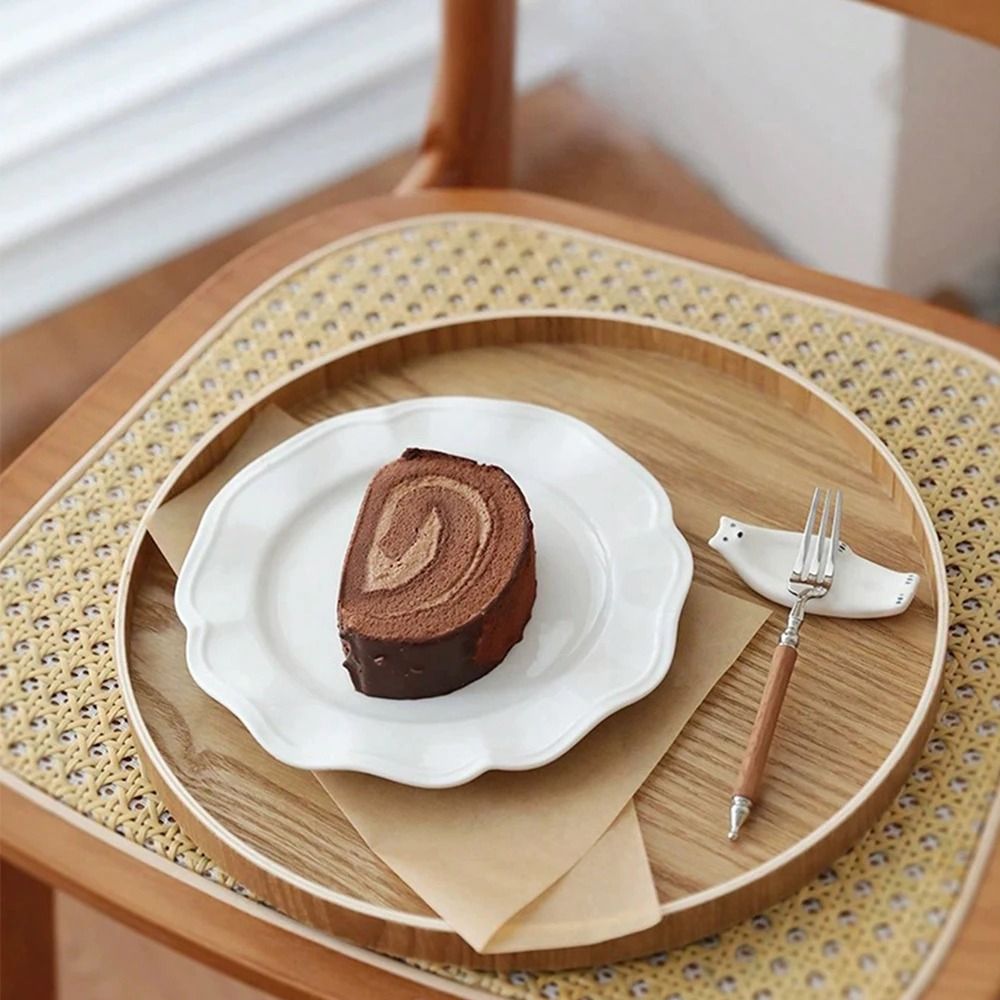 Round Wooden Serving Tray For Home And Kitchen 3