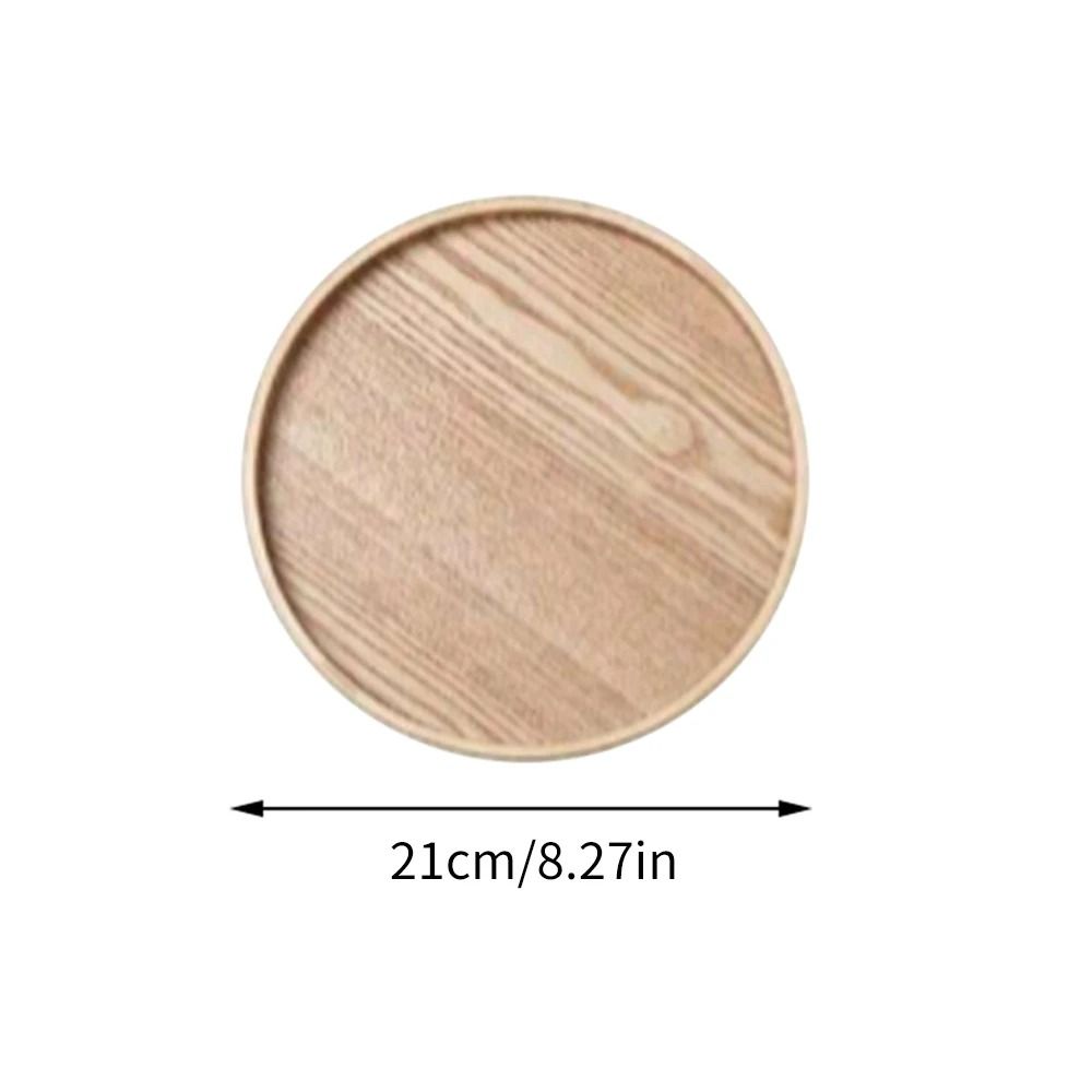 Round Wooden Serving Tray For Home And Kitchen 6