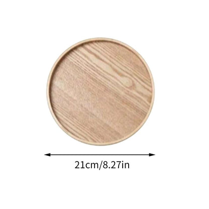 Round Wooden Serving Tray For Home And Kitchen 6