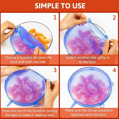 Silicone Stretch Lids Set For Food Storage 2