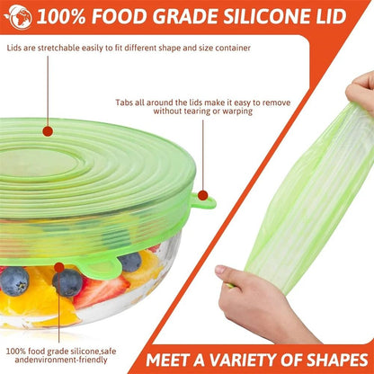 Silicone Stretch Lids Set For Food Storage 3