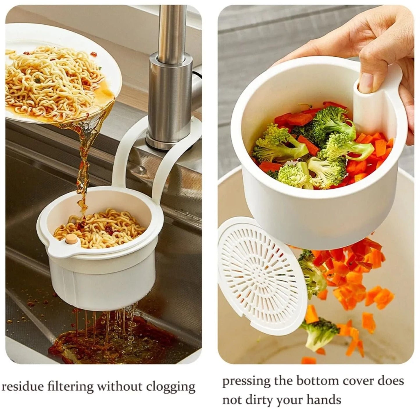 Self Cleaning Sink Strainer Basket With Automatic Dumping 1