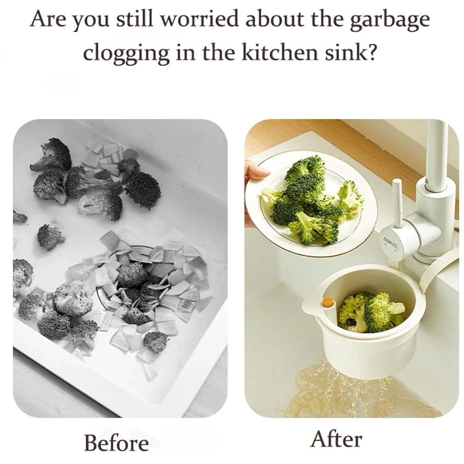 Self Cleaning Sink Strainer Basket With Automatic Dumping 3