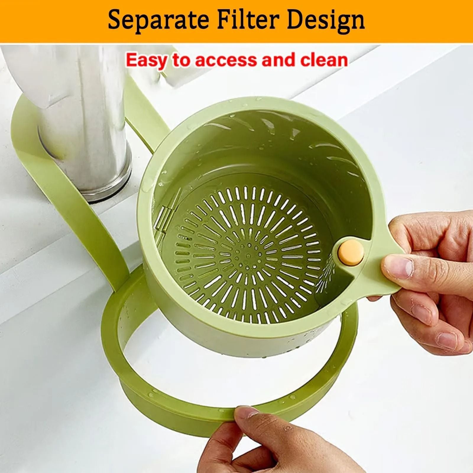 Self Cleaning Sink Strainer Basket With Automatic Dumping 4