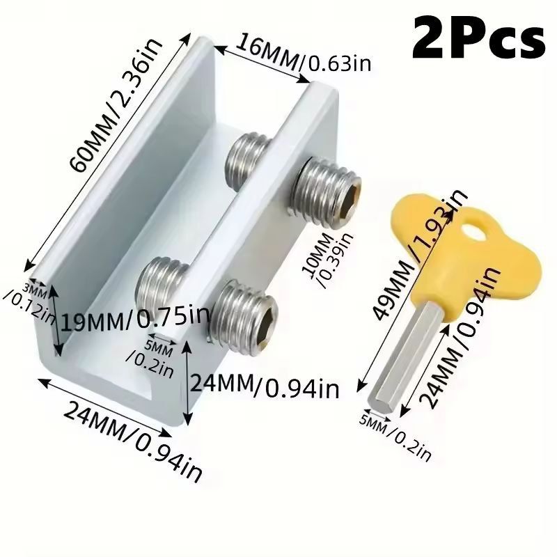 AdjustLock Sliding Door  Window Strap Security  ChildSafety Lock For Homes 8