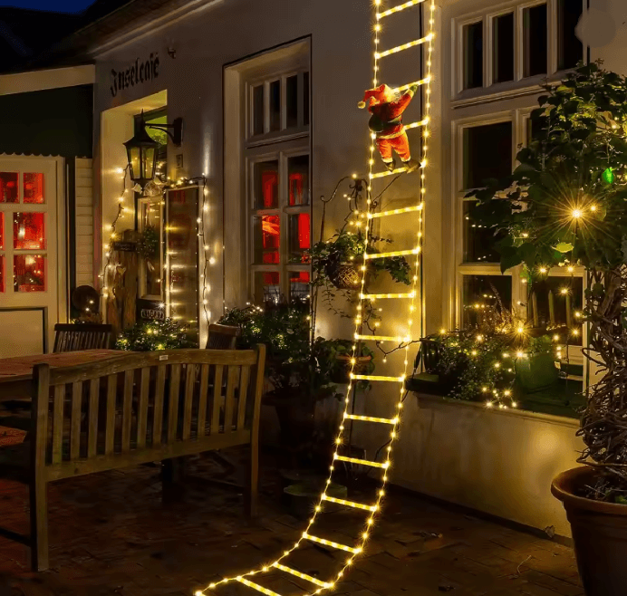 SantaClimb USB LED Ladder String Lights 4