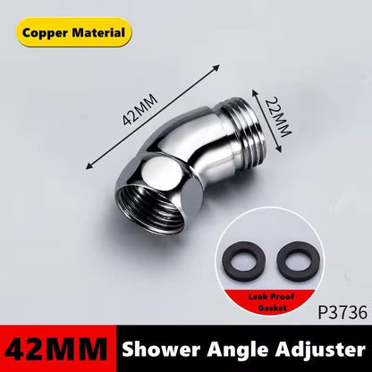 AdjustaTilt Premium Shower Arm Elbow  Universal 135 Angle Adapter For Handheld  TopSpray Heads 9