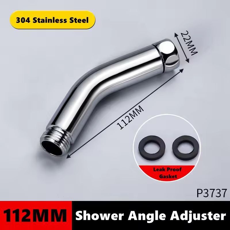 AdjustaTilt Premium Shower Arm Elbow  Universal 135 Angle Adapter For Handheld  TopSpray Heads 10
