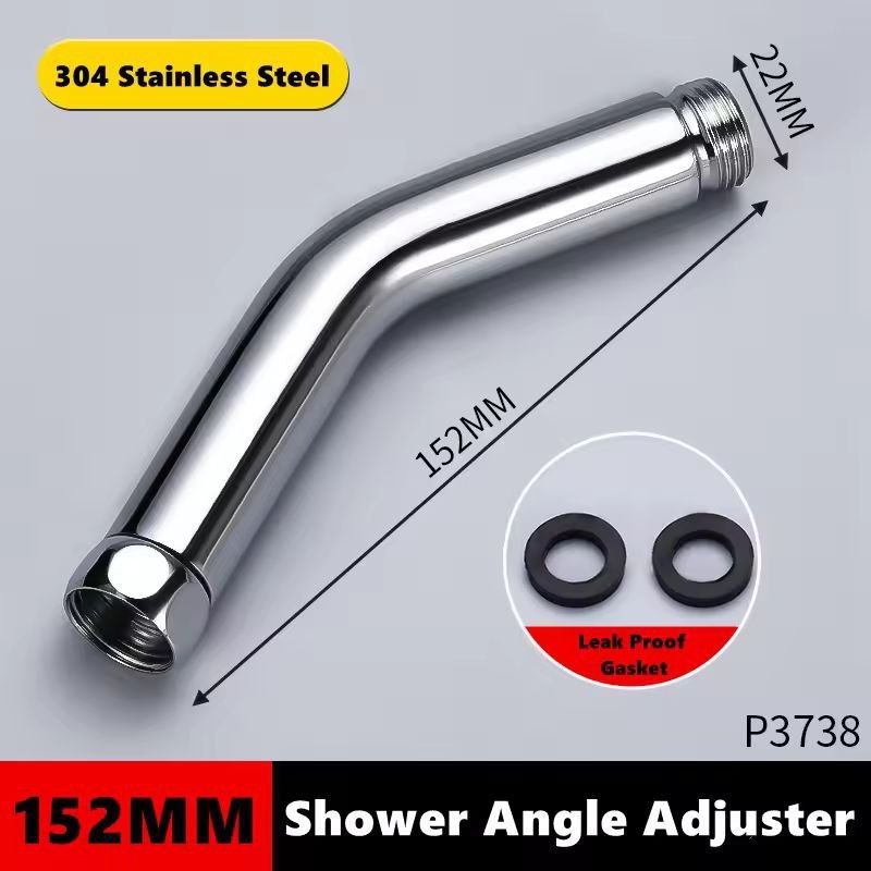 AdjustaTilt Premium Shower Arm Elbow  Universal 135 Angle Adapter For Handheld  TopSpray Heads 11