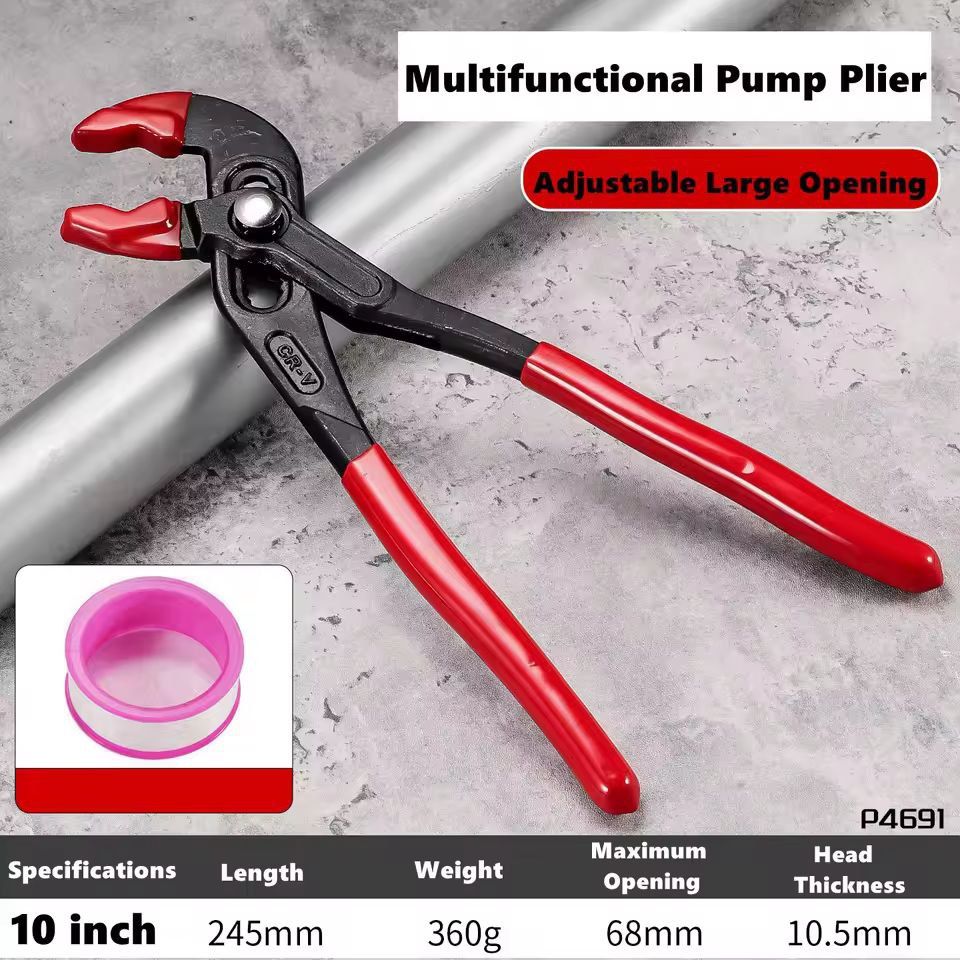 QuickRelease MultiSize Adjustable Water Pump  Pipe Pliers 7 Inch  10 Inch  12 Inch  InstantJaw Plum 13