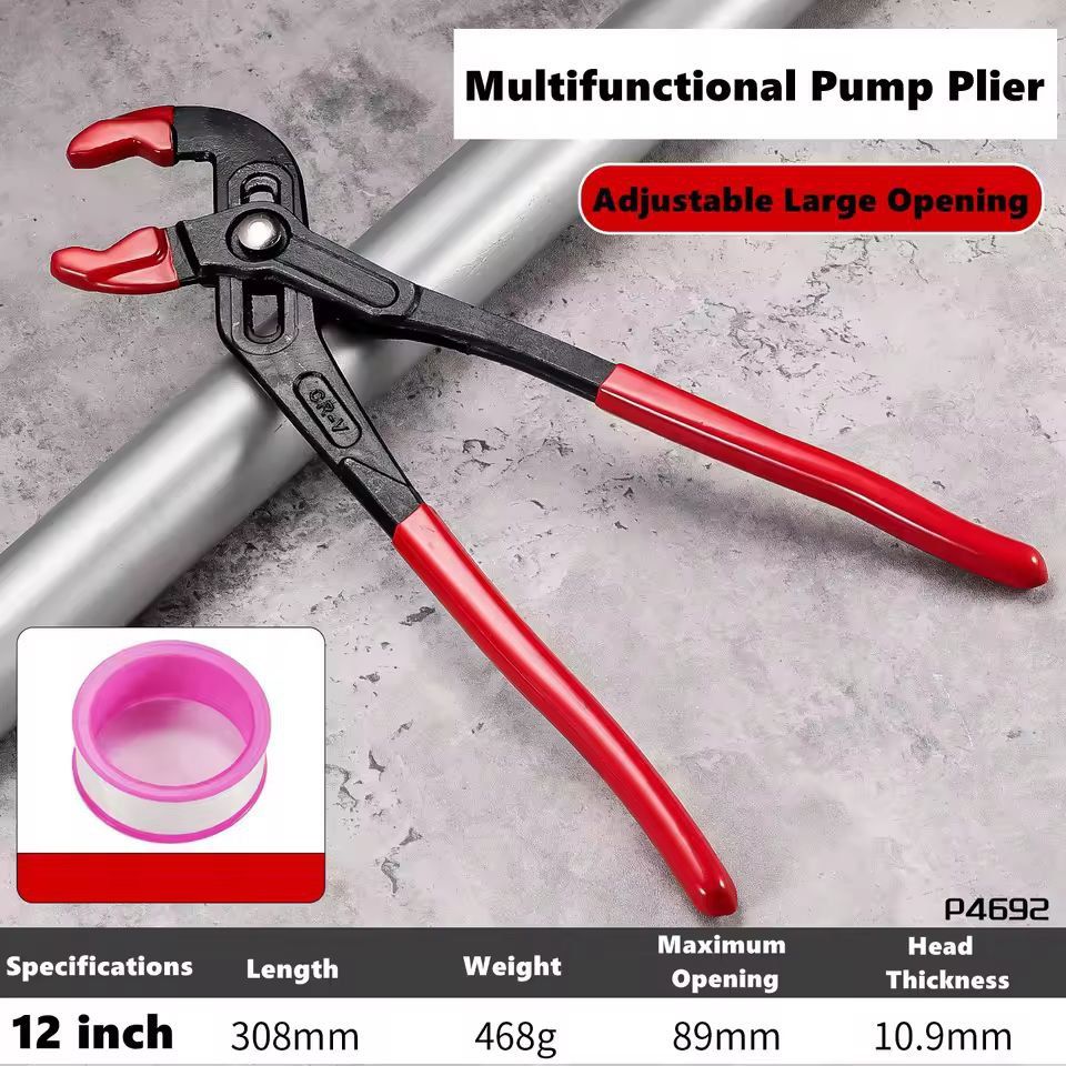 QuickRelease MultiSize Adjustable Water Pump  Pipe Pliers 7 Inch  10 Inch  12 Inch  InstantJaw Plum 14
