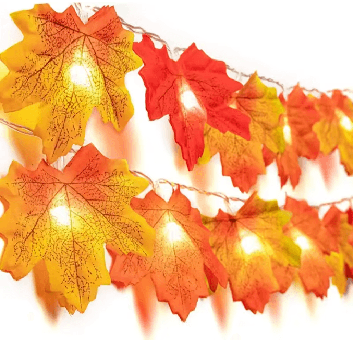 Maple Leaf LED Fall String Lights 2