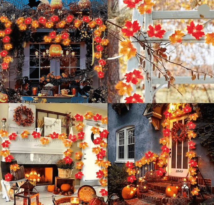 Maple Leaf LED Fall String Lights 3