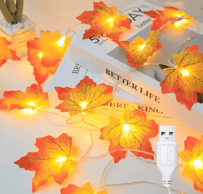 Maple Leaf LED Fall String Lights 4