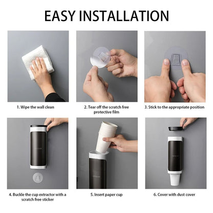 Wall Mounted Paper Cup Dispenser With Automatic Drop Design 5
