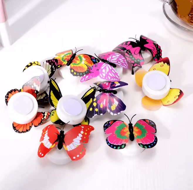 LED Colorful Butterfly Magnet Night Light 2