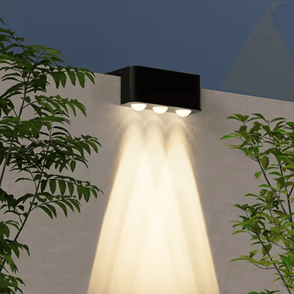 Solar Outdoor Wall Step Light Set