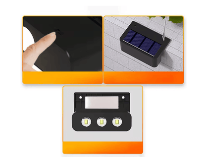 Solar Outdoor Wall Step Light Set 3