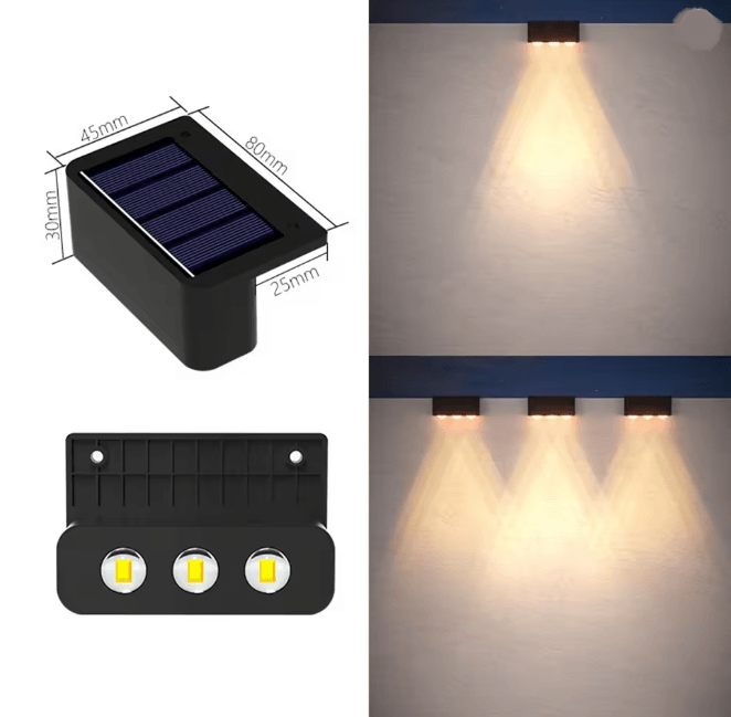 Solar Outdoor Wall Step Light Set 5