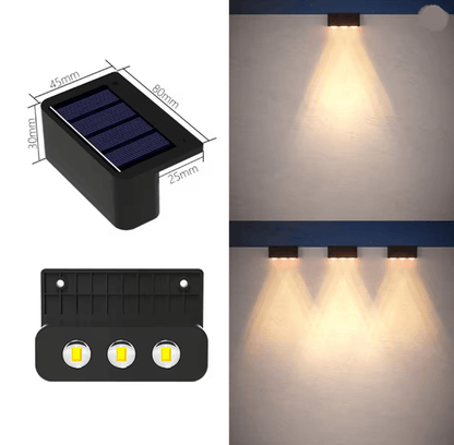 Solar Outdoor Wall Step Light Set 5