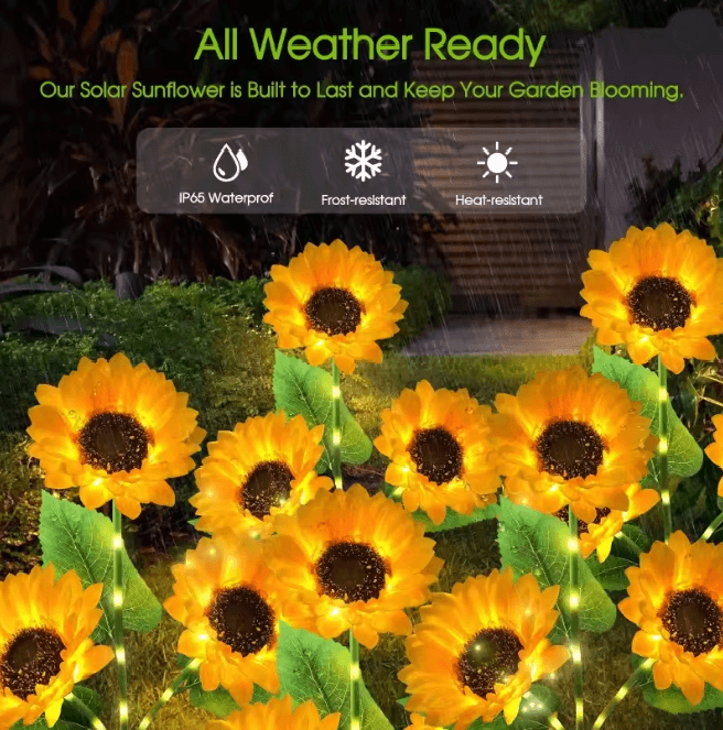 Solar Sunflower LED Garland Light 1