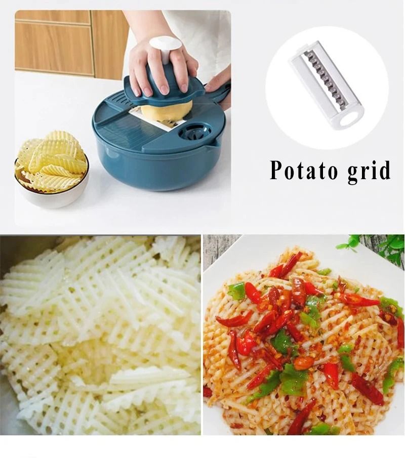 9 In 1 Multi Functional Vegetable Cutter And Slicer Set 6