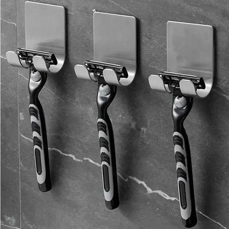 Stainless Steel Razor Holder Hooks For Bathroom Storage 4