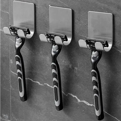 Stainless Steel Razor Holder Hooks For Bathroom Storage 4
