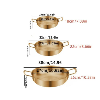 Stainless Steel Cooking And Serving Pan With Handles 6